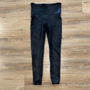 SPANX Black High-Rise Faux Leather Leggings